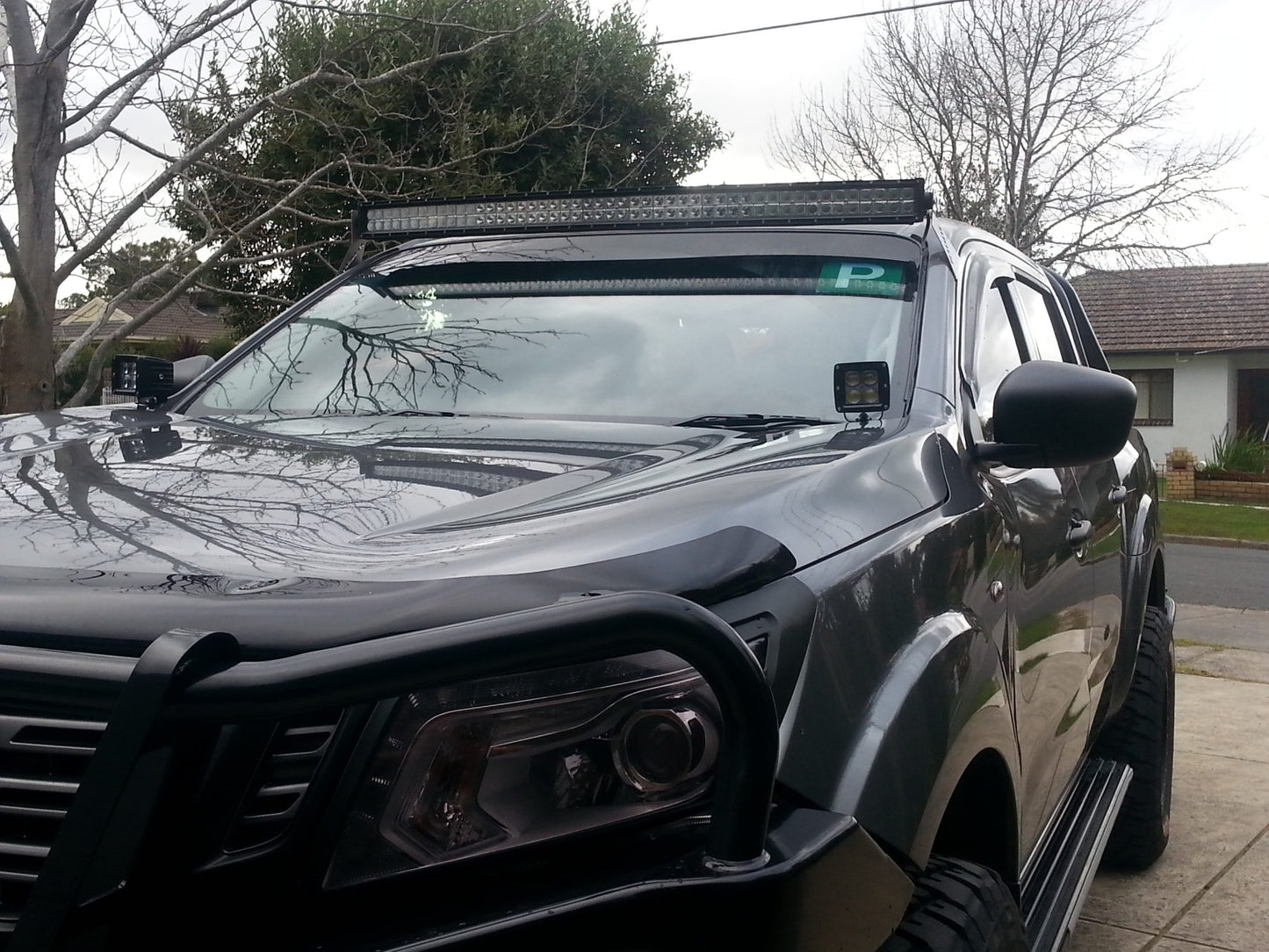 Nissan Navara NP300 Bonnet Hinge Ditch Light Bracket Pair