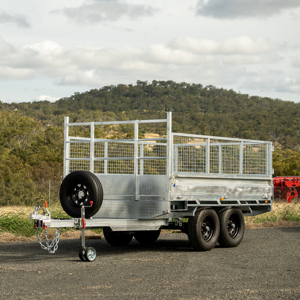 MAKS Dual Axle Flat-Top Strong Galvanized Trailer