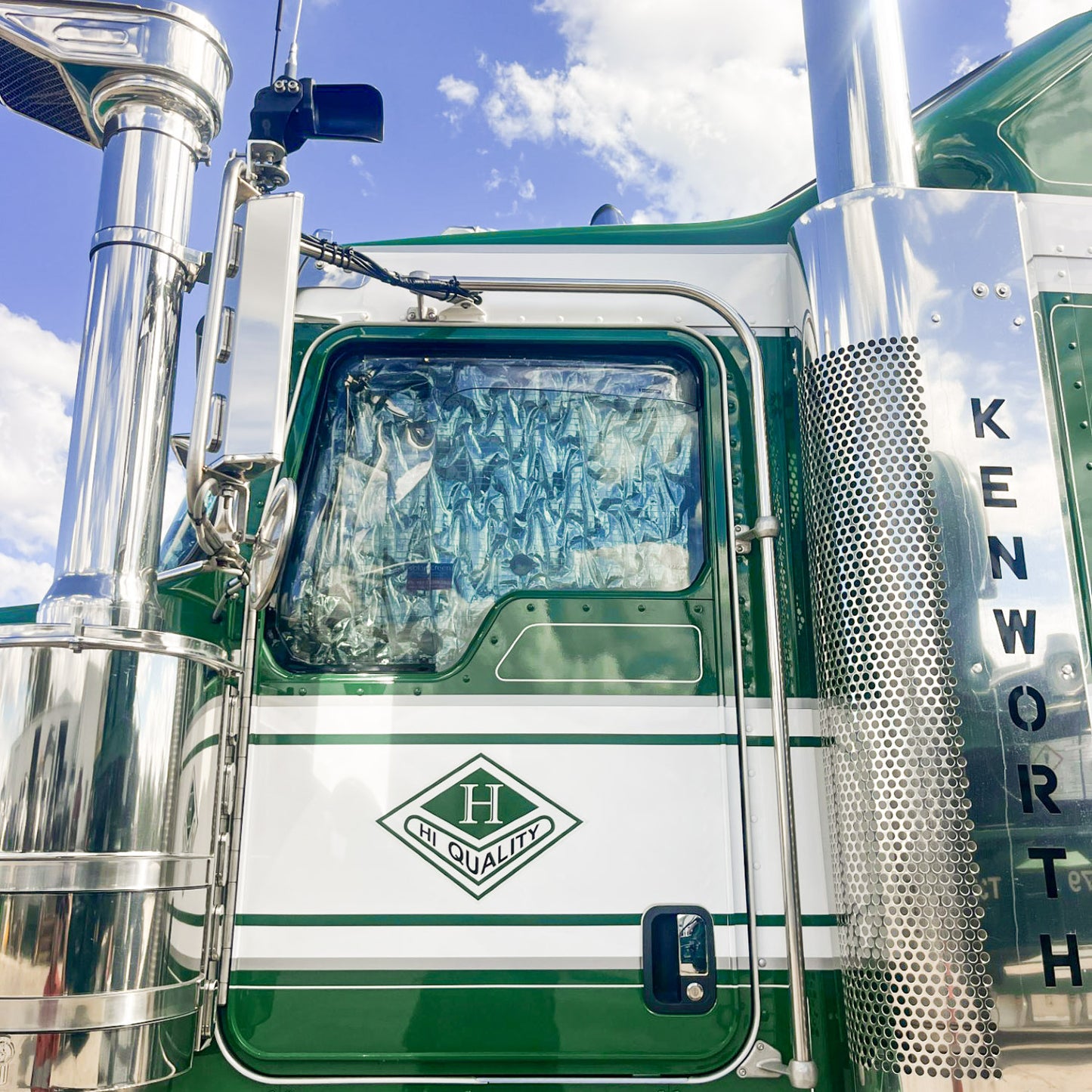
                  
                    Stealth Black Solar Screens for Kenworth C509
                  
                