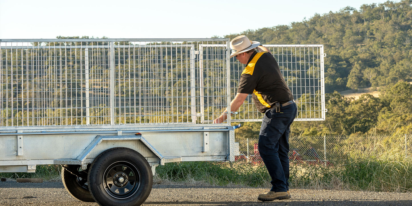box trailer with cage toowoomba steel strong